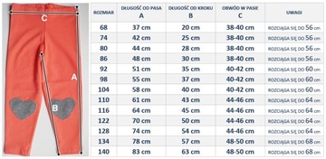 GETRY LEGGINSY DZIECIĘCE CIEPŁE OCIEPLANE r.104