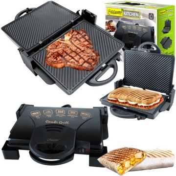 GRILL ELEKTRYCZNY ROZKŁADANY OPIEKACZ PANINI 1900W