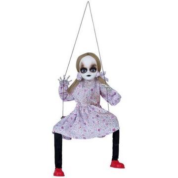 DEKORACJA RUCHOMA LALKA NA HUŚTAWCE HALLOWEEN