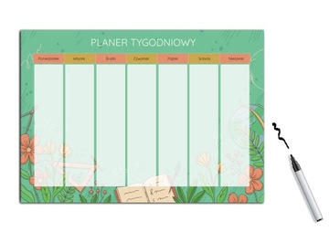Planer tygodniowy SUCHOŚCIERALNY SZKOŁA ŁĄKA A3