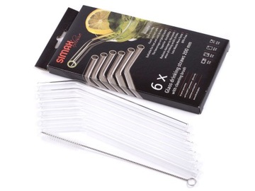 СТЕКЛЯННАЯ ТРУБКА, ECO CURVE STRAW, 23 СМ, 6 ШТ. SIMAX