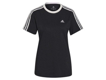 Adidas Koszulka Sportowa Damska Czarna Z 3 Paskami Białymi GS1379 r. XS
