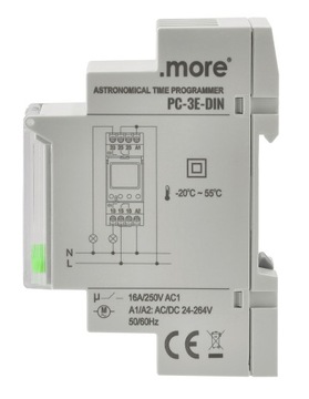 Электронный астрономический программатор 3600 Вт, 16 А, 230 В переменного тока, 16 программ DIN