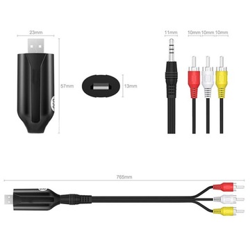 Портативный захват видео и аудио карт USB 2.0