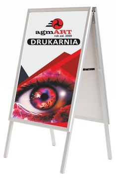 POTYKACZ REKLAMOWY B2 DWUSTRONNY STOJAK REKLAMOWY OWZ wymienny ALUMINIOWY