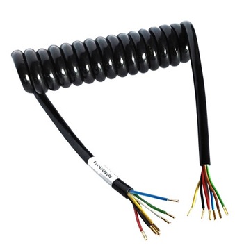 Przewód Spiralny Przedłużacz Kabel 7 żył 1,8m 12V