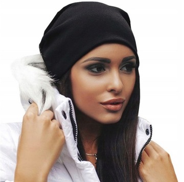 CZAPKA BEANIE SMERFETKA OVERSIZE DAMSKA MĘSKA UNIWERSALNA MŁODZIEŻOWA