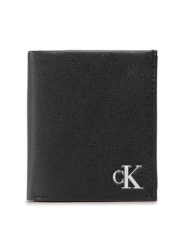 CALVIN KLEIN LEATHER WALLET - PORTFEL CZARNY MĘSKI