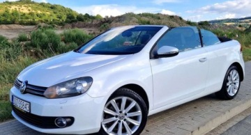 Volkswagen Golf VI Cabriolet 2.0 TDI-CR DPF 140KM 2012 Volkswagen Golf Cabrio KABRIO Biala PERLA 2.0 TDI CR Navi Tempomat 2.0