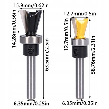 2 шт./компл. фреза для паза «ласточкин хвост»