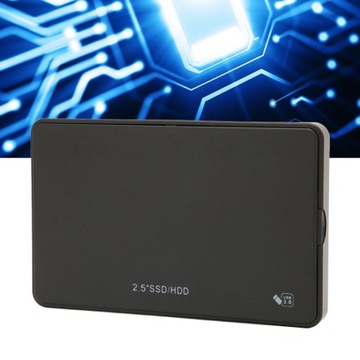 Корпус жесткого диска SSD 2,5 дюйма, черный USB3.0 SSD-накопитель SATA 2,5 дюйма, механический последовательный порт
