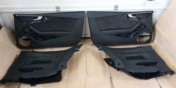 BOCZKI TAPICERKI DRZWI 8W6 A5 S5 RS5 ALCANTARA KPL