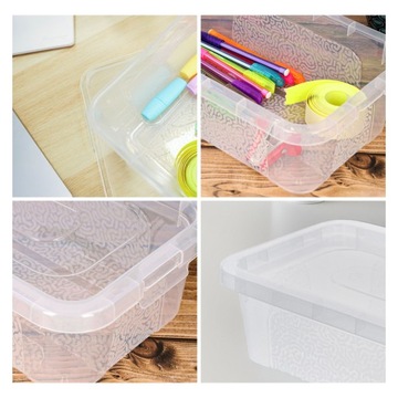 Пластиковый ящик, прозрачный контейнер, 4,5л, закрытый органайзер.