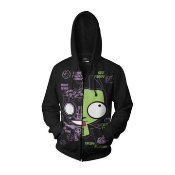 2023 Новая мода аниме Invader Alien Zim толстовка с
