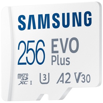 Карта памяти Micro SD Samsung EVO Plus microSDXC 256 ГБ C10 A2 V30 UHS-I U3