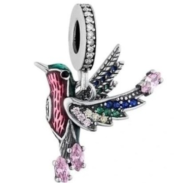 Charms ptak ptaszek koliber koliberek srebro S925