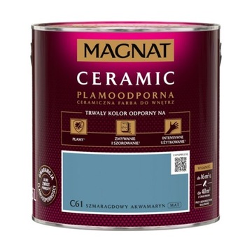 MAGNAT Ceramic 2,5L C61 Szmaragdowy Akwamaryn ceramik ceramiczna farba do