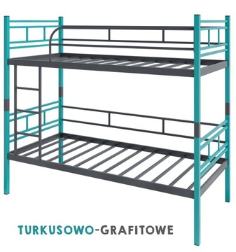 ŁÓŻKO PIĘTROWE METALOWE SOLIDNE AGNES