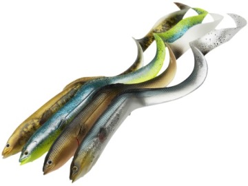Savage Gear 3D Real Eel Bulk — зеленый, серебристый — 15 см
