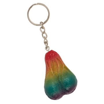 Brelok Jądra - Metal Keychain Rainbow Testicle