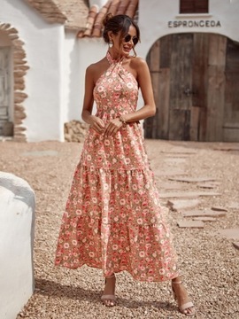 Платье Shein XL с цветочным принтом