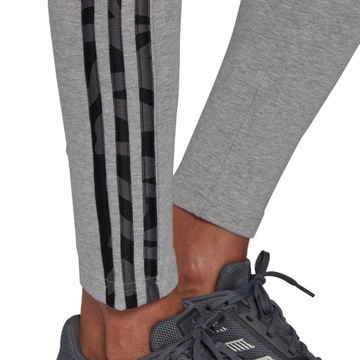 Legginsy damskie adidas Loungewear Essentials 3-Stripes szare HE7016 Leggin