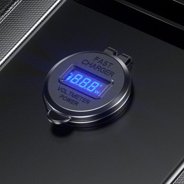 Быстрое автомобильное зарядное устройство для мотоцикла, 63 Вт, 2 порта USB TYPE-C PD, 45 Вт, Вольтметр