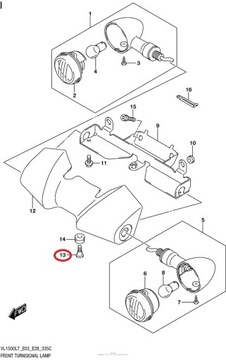 ВИНТ M6X16 SUZUKI VZR GSX GSX-S GSR GSX-R SFV VL VZ ОРИГИНАЛ