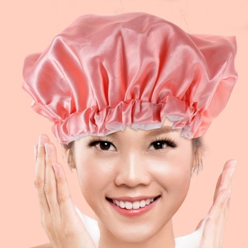 НОЧНАЯ ШАПОЧКА ДЛЯ ДУША, АТЛАСНАЯ ШАПОЧКА ДЛЯ ВОЛОС