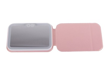 ЗЕРКАЛО КОСМЕТИЧЕСКОЕ ДЛЯ МАКИЯЖА СО СВЕТОДИОДНОЙ ПОДСВЕТКОЙ, ЗАКРЫТОЕ, РУЧНАЯ РАБОТА В КОРПУСЕ