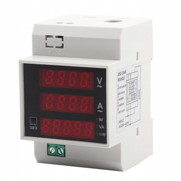 LICZNIK ENERGII PRĄDU NAPIĘCIA LCD NA SZYNĘ DIN 100A