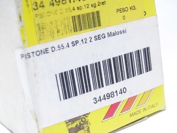 Поршень Malossi 102cc D 55.4 12 мм Piaggio Vespa