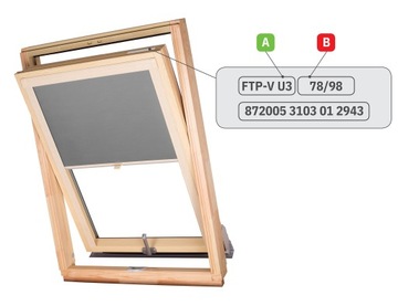 Рулонная штора Thermo Roof для окон FAKRO VELUX 114x140