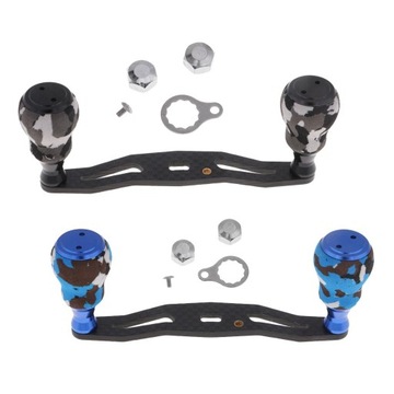 Прочная ручка катушки из углеродного волокна с тыквой из синего этиленвинилацетата.