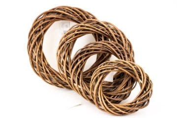 Венок из ротанга 20см КОРИЧНЕВЫЙ Плетеный венок