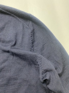 Hugo Boss BLACK cienki granatowy wełniany virgin wool sweter /M