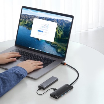 АДАПТЕР BASEUS HUB USB-C / 4x USB-КАБЕЛЬ 0,25 м