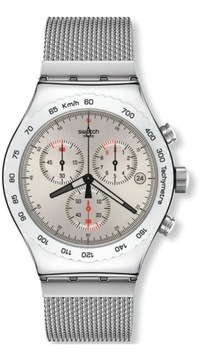 Swatch Silverish YVS405GB zegarek chronograf na