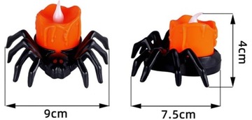 СВЕТОДИОДНЫЕ СВЕТИЛЬНИКИ ПАУКИ УКРАШЕНИЕ НА ХЭЛЛОУИН ОРНАМЕНТЫ СВЕТОДИОДНЫЕ СВЕЧИ НАБОР ИЗ 12 ШТ.