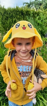 Kapelusz RYBACKI bucket hat PIKACHU ruchome uszy