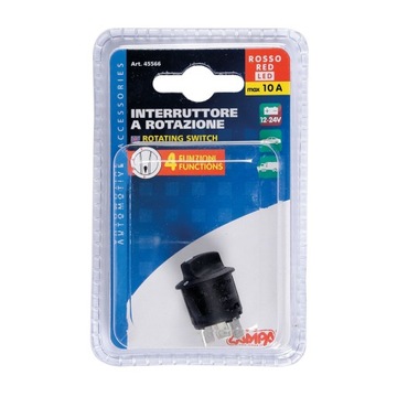 ПОВОРОТНЫЙ ПЕРЕКЛЮЧАТЕЛЬ 4-ПОЛОЖИТЕЛЬНЫЙ 12/24В 20ММ 10А