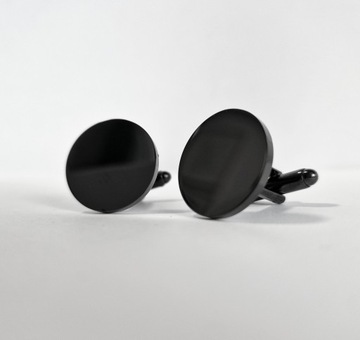 ЗАПОНКИ КРУГЛЫЕ РУБАШКИ, ЧЕРНАЯ СТАЛЬ