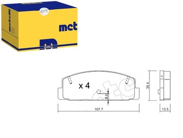 METELLI KLOCKI HAMULCOWE MAZDA 6 02- TYŁ METELLI