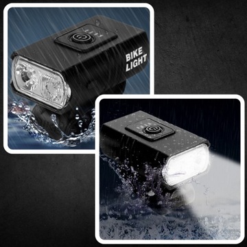 СВЕТОДИОДНАЯ ВЕЛОСИПЕДНАЯ ФОНАРЬ ДЛЯ ВЕЛОСИПЕДА, РУЛЬ, МОЩНАЯ, ПЕРЕЗАРЯЖАЕМАЯ, USB + ЗАДНЯЯ