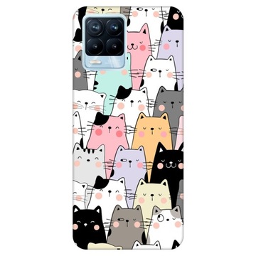 Etui do Realme 8 / 8 Pro Kolorowe Koty wzory