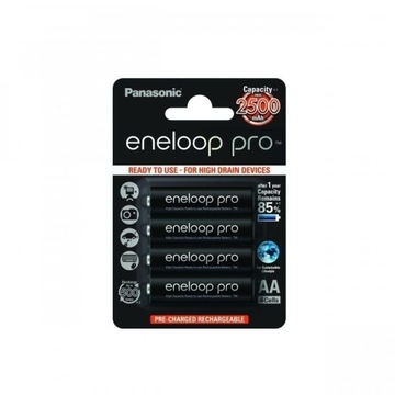 4x akumulator Panasonic Eneloop PRO R6 AA 2500mAh