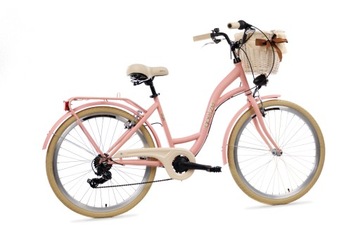 ЖЕНСКИЙ ГОРОДСКОЙ ВЕЛОСИПЕД 26 ЛЕГКИХ ЖЕНСКИХ 6 КОРЗИНА SHIMANO