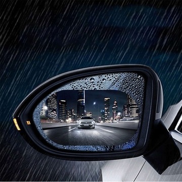 2x НАНО-ПЛЕНКА ВОДОНЕПРОНИЦАЕМАЯ НАКЛЕЙКА НА ЗЕРКАЛО ДОЖДЯ