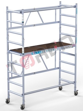 Rusztowanie Przegubowe Aluminiowe EUROSCAFFOLD wys.rob 3,5m Profesjonalne
