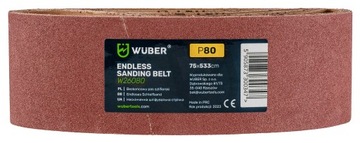 РЕМЕНЬ БЕСКОНЕЧНАЯ P80 533x75MM ДЛЯ ЛЕНТОЧНО-ШЛИФОВАЛЬНОЙ ЛЕНТЫ НА НАЧАЛЬНОЙ БУМАГЕ
